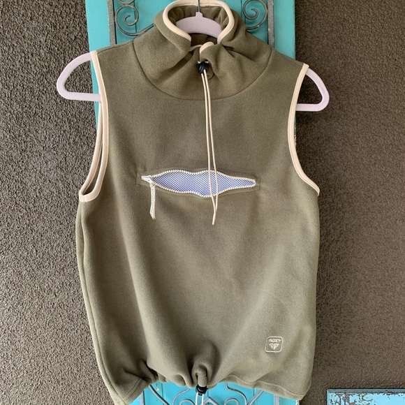Roxy Quiksilver pullover sweatshirt vest green L - Picture 5 of 6